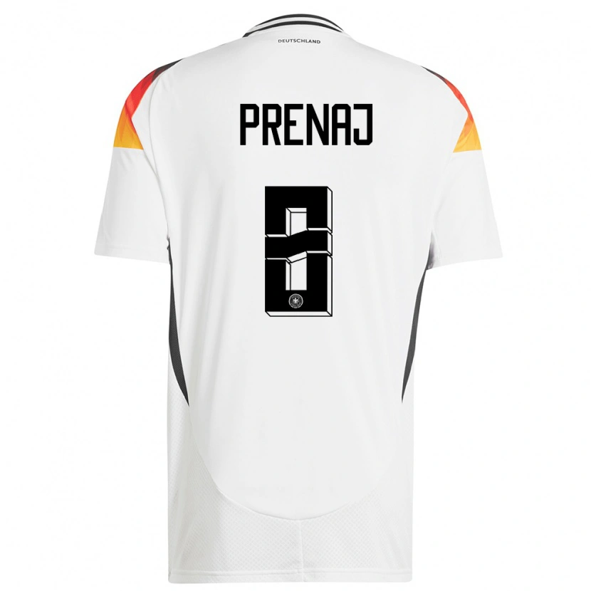 Danxen Herren Deutschland Christian Prenaj #8 Weiß Heimtrikot Trikot 24-26 T-Shirt Schweiz