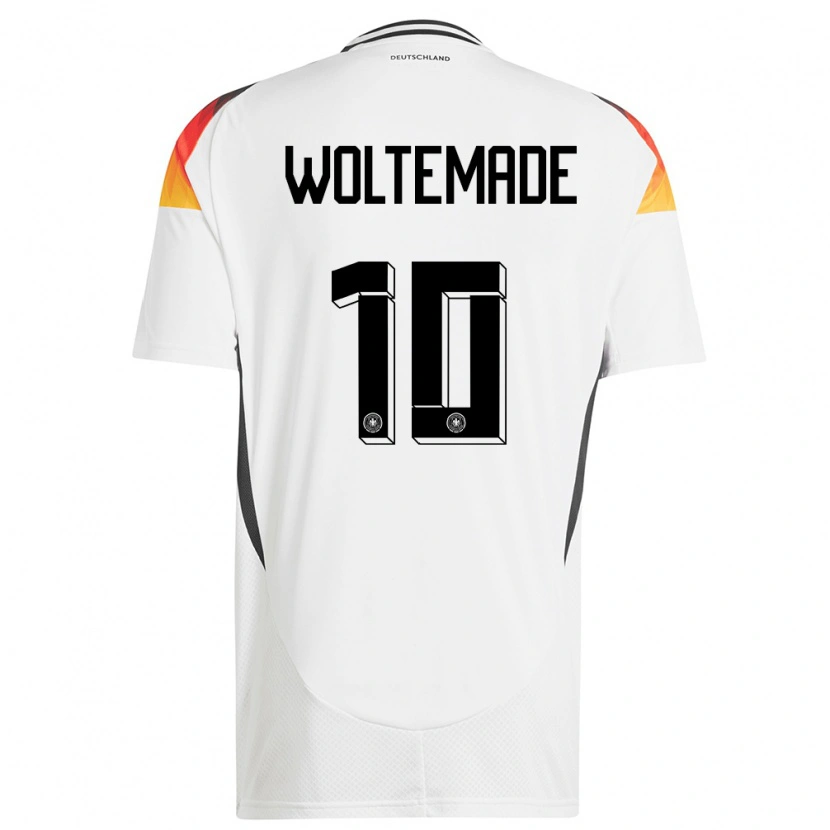 Danxen Herren Deutschland Nick Woltemade #10 Weiß Heimtrikot Trikot 24-26 T-Shirt Schweiz