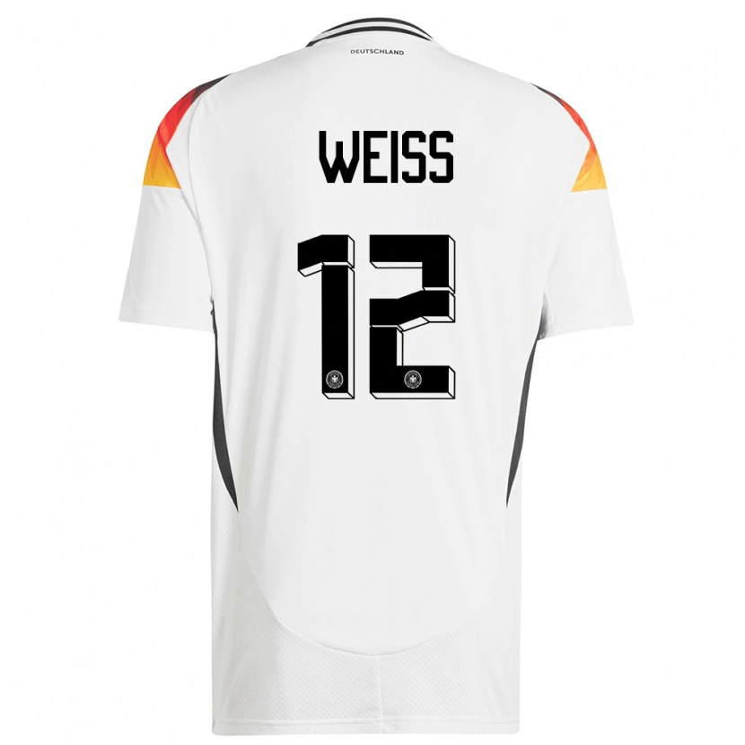 Danxen Herren Deutschland Max Weiß #12 Weiß Heimtrikot Trikot 24-26 T-Shirt Schweiz