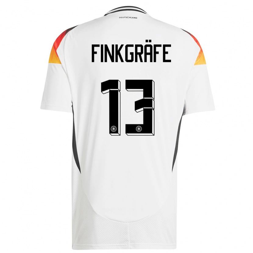 Danxen Herren Deutschland Max Finkgräfe #13 Weiß Heimtrikot Trikot 24-26 T-Shirt Schweiz
