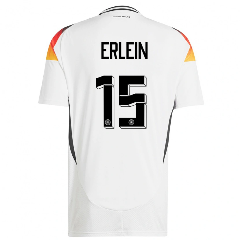 Danxen Herren Deutschland Luca Erlein #15 Weiß Heimtrikot Trikot 24-26 T-Shirt Schweiz