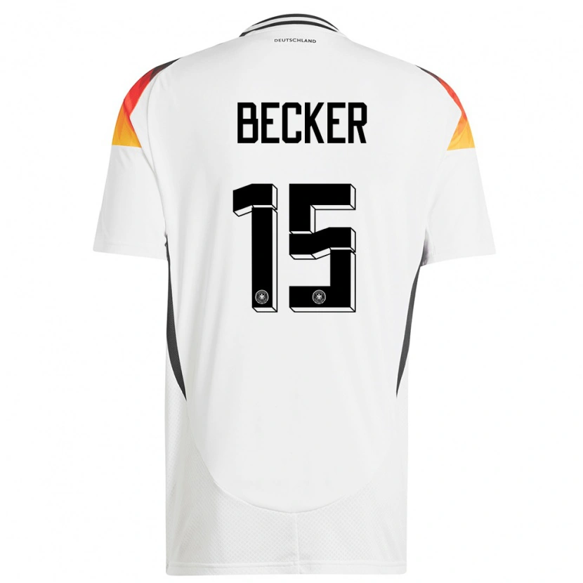 Danxen Herren Deutschland Jesper Becker #15 Weiß Heimtrikot Trikot 24-26 T-Shirt Schweiz