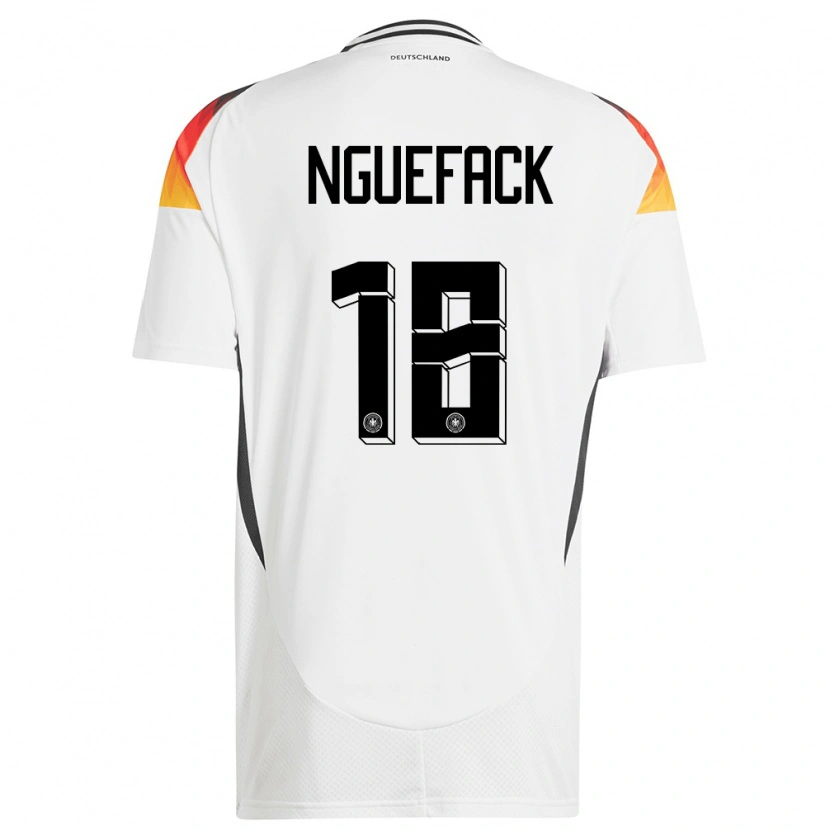 Danxen Herren Deutschland Mathieu Nguefack #18 Weiß Heimtrikot Trikot 24-26 T-Shirt Schweiz