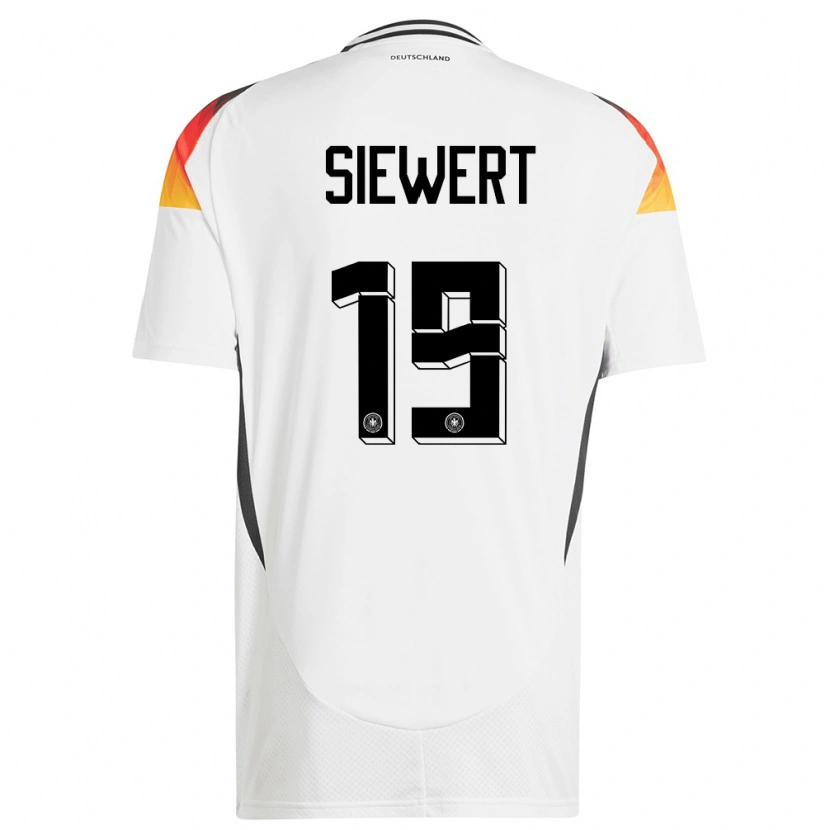 Danxen Herren Deutschland Joschua Siewert #19 Weiß Heimtrikot Trikot 24-26 T-Shirt Schweiz