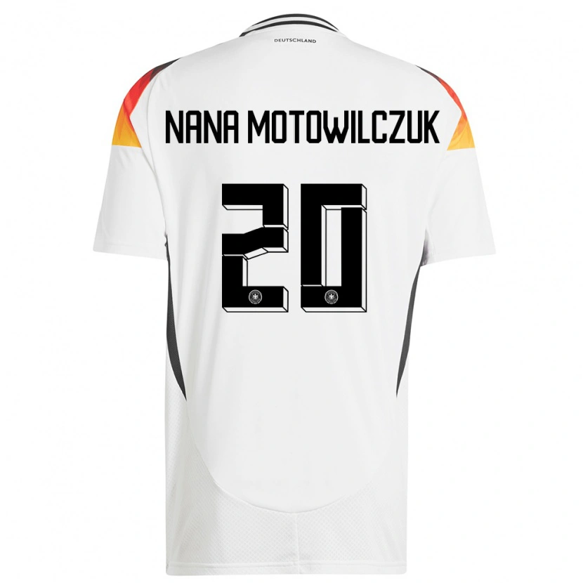 Danxen Herren Deutschland Kevin Nana Motowilczuk #20 Weiß Heimtrikot Trikot 24-26 T-Shirt Schweiz