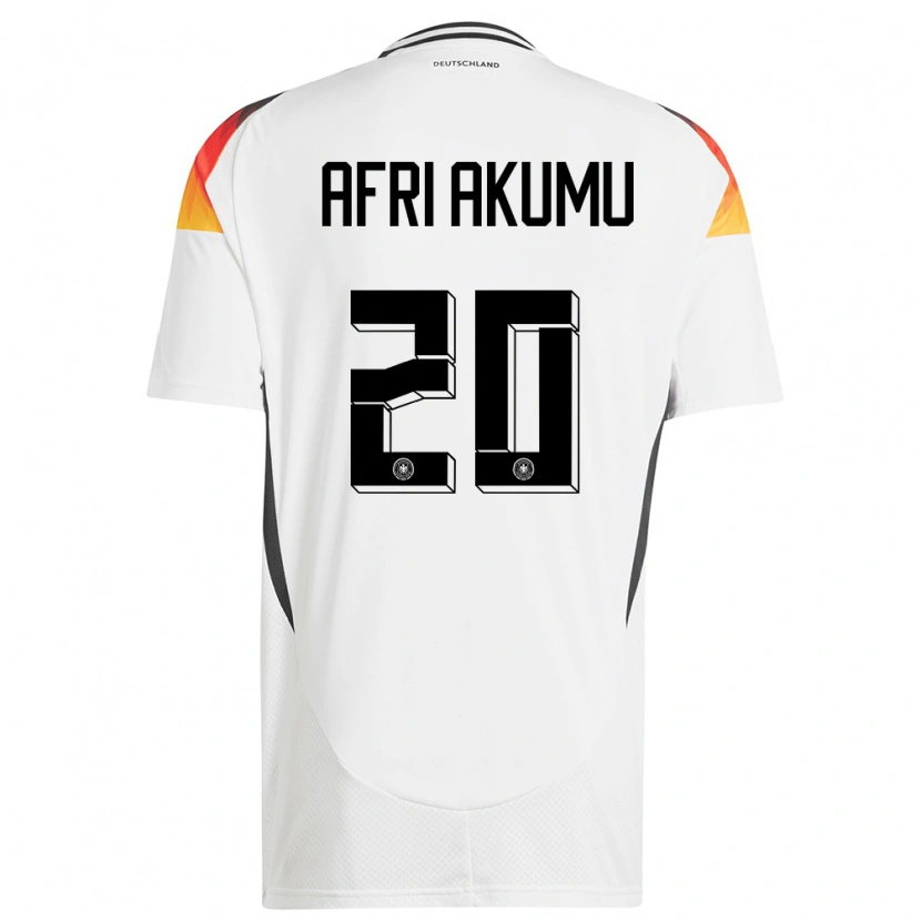 Danxen Herren Deutschland Maik Afri Akumu #20 Weiß Heimtrikot Trikot 24-26 T-Shirt Schweiz