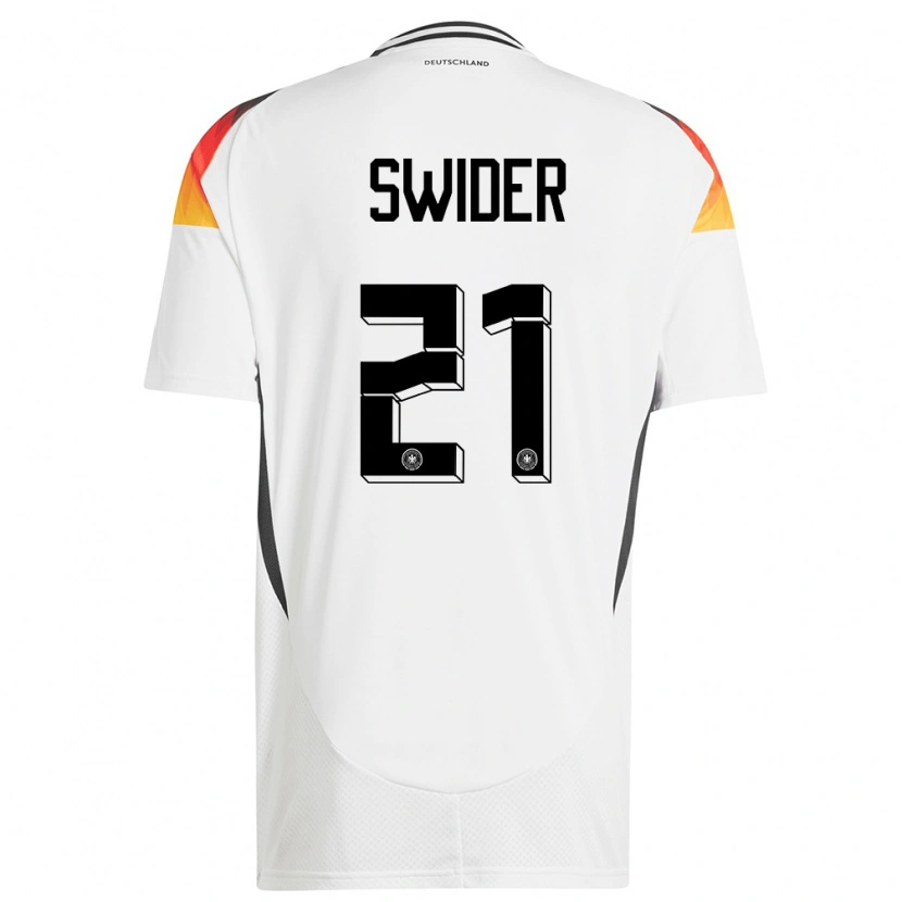 Danxen Herren Deutschland Niklas Swider #21 Weiß Heimtrikot Trikot 24-26 T-Shirt Schweiz