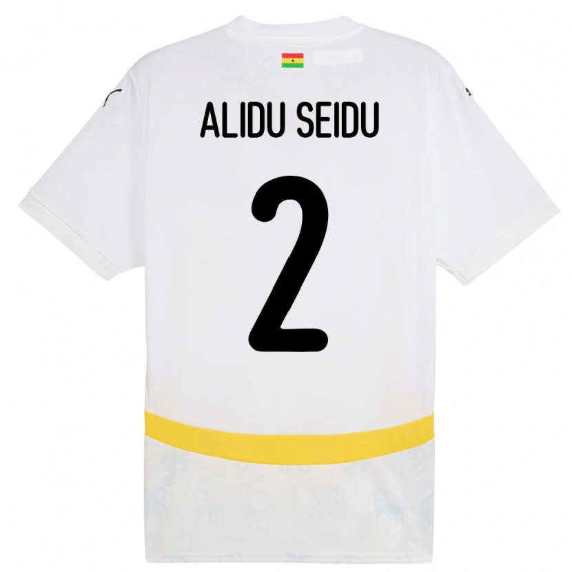 Danxen Herren Ghana Alidu Seidu #2 Weiß Heimtrikot Trikot 24-26 T-Shirt Schweiz