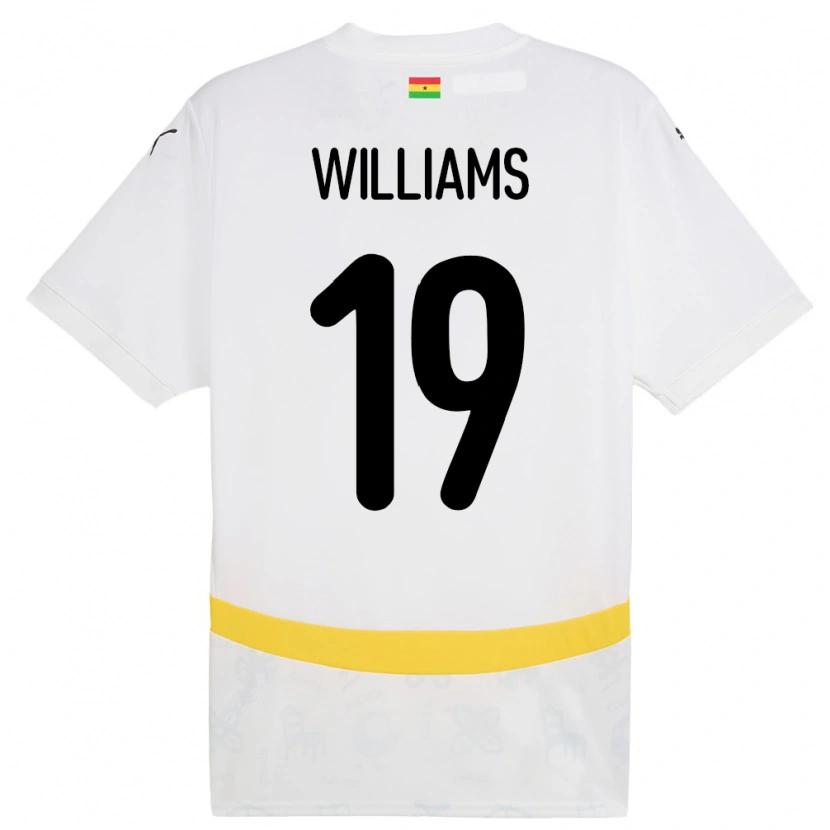 Danxen Herren Ghana Iñaki Williams #19 Weiß Heimtrikot Trikot 24-26 T-Shirt Schweiz
