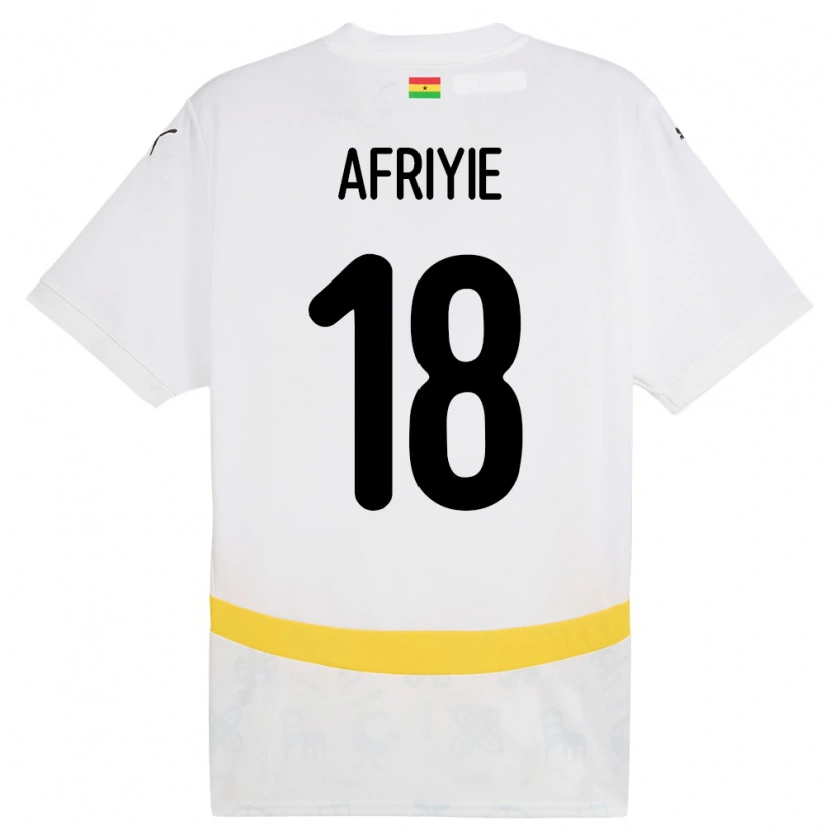 Danxen Herren Ghana Daniel Afriyie #18 Weiß Heimtrikot Trikot 24-26 T-Shirt Schweiz