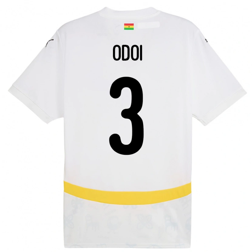 Danxen Herren Ghana Denis Odoi #3 Weiß Heimtrikot Trikot 24-26 T-Shirt Schweiz