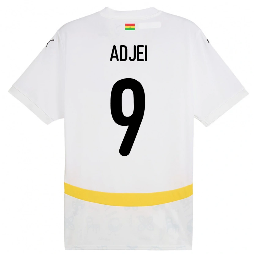 Danxen Herren Ghana Vivian Adjei #9 Weiß Heimtrikot Trikot 24-26 T-Shirt Schweiz