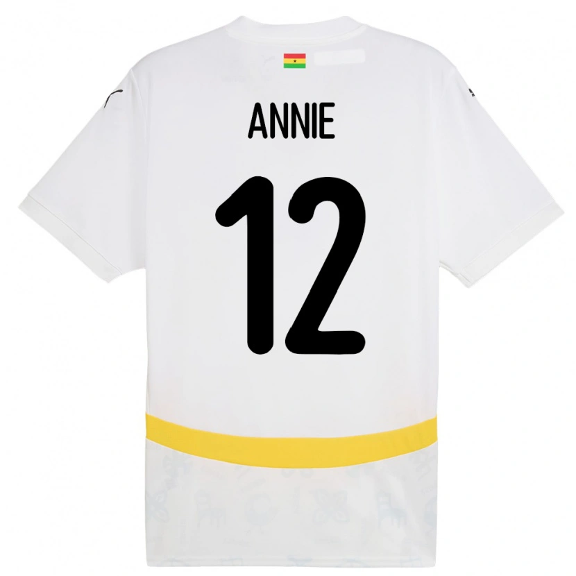 Danxen Herren Ghana Henrietta Annie #12 Weiß Heimtrikot Trikot 24-26 T-Shirt Schweiz