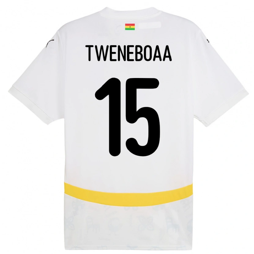 Danxen Herren Ghana Justice Tweneboaa #15 Weiß Heimtrikot Trikot 24-26 T-Shirt Schweiz