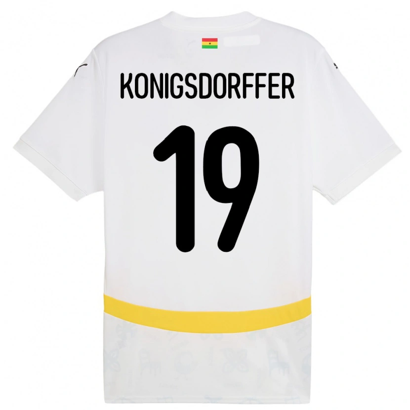 Danxen Herren Ghana Ransford-Yeboah Konigsdorffer #19 Weiß Heimtrikot Trikot 24-26 T-Shirt Schweiz