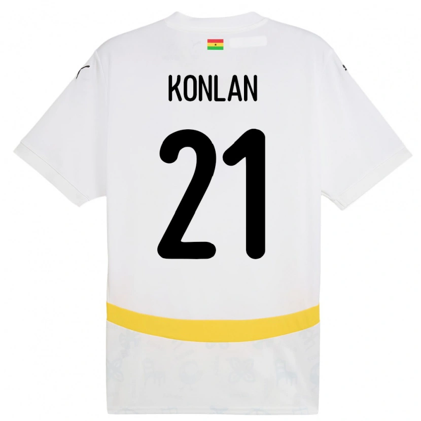Danxen Herren Ghana Cynthia Konlan #21 Weiß Heimtrikot Trikot 24-26 T-Shirt Schweiz