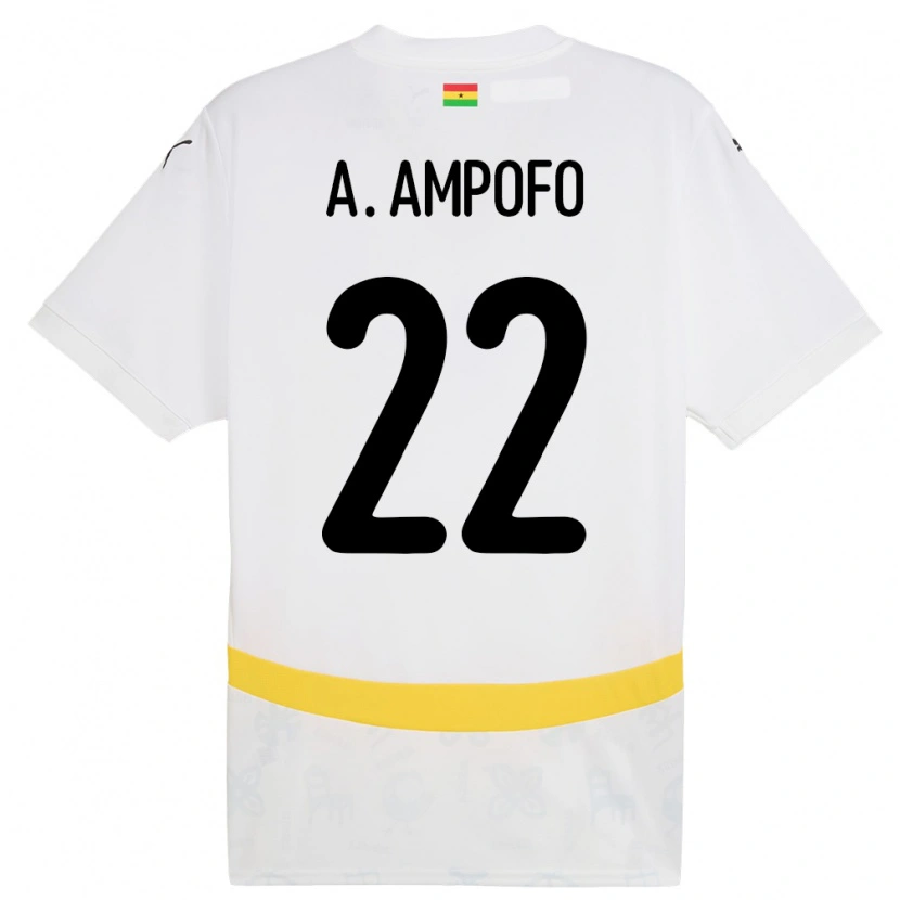Danxen Herren Ghana Eugene Amankwah Ampofo #22 Weiß Heimtrikot Trikot 24-26 T-Shirt Schweiz