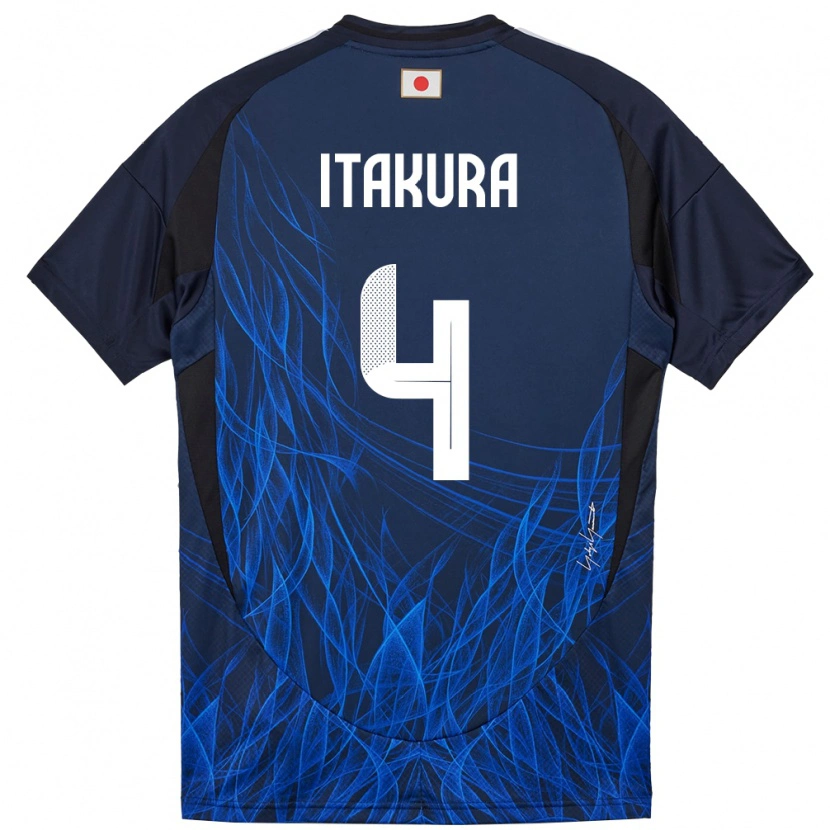 Danxen Herren Japan Ko Itakura #4 Dunkelblau Heimtrikot Trikot 24-26 T-Shirt Schweiz