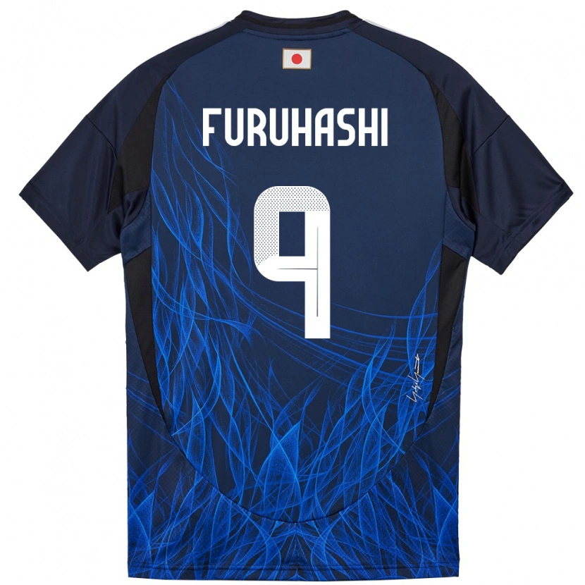 Danxen Herren Japan Kyogo Furuhashi #9 Dunkelblau Heimtrikot Trikot 24-26 T-Shirt Schweiz