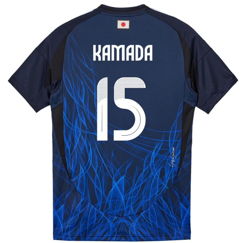 Danxen Herren Japan Daichi Kamada #15 Dunkelblau Heimtrikot Trikot 24-26 T-Shirt Schweiz