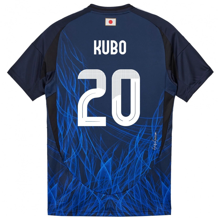 Danxen Herren Japan Takefusa Kubo #20 Dunkelblau Heimtrikot Trikot 24-26 T-Shirt Schweiz