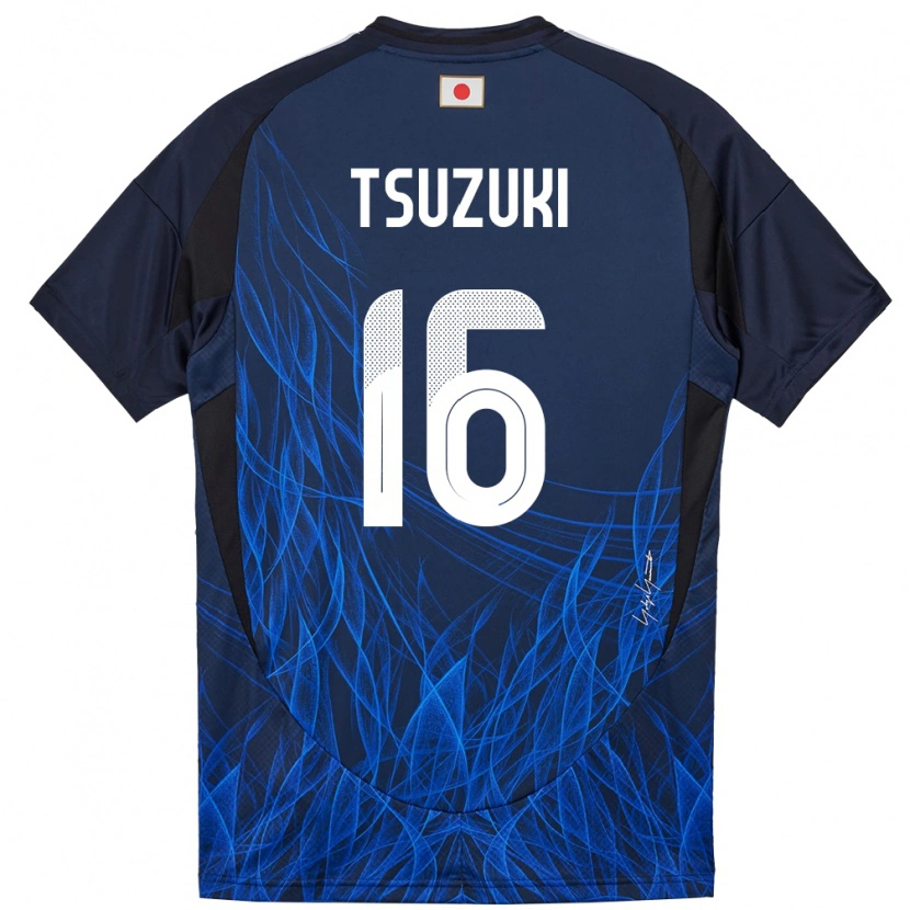 Danxen Herren Japan Shunta Tsuzuki #16 Dunkelblau Heimtrikot Trikot 24-26 T-Shirt Schweiz