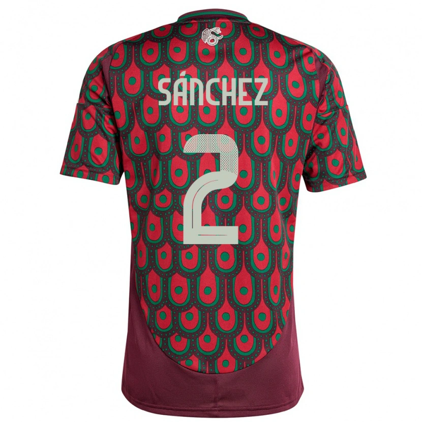 Danxen Herren Mexiko Jorge Sánchez #2 Kastanienbraun Heimtrikot Trikot 24-26 T-Shirt Schweiz
