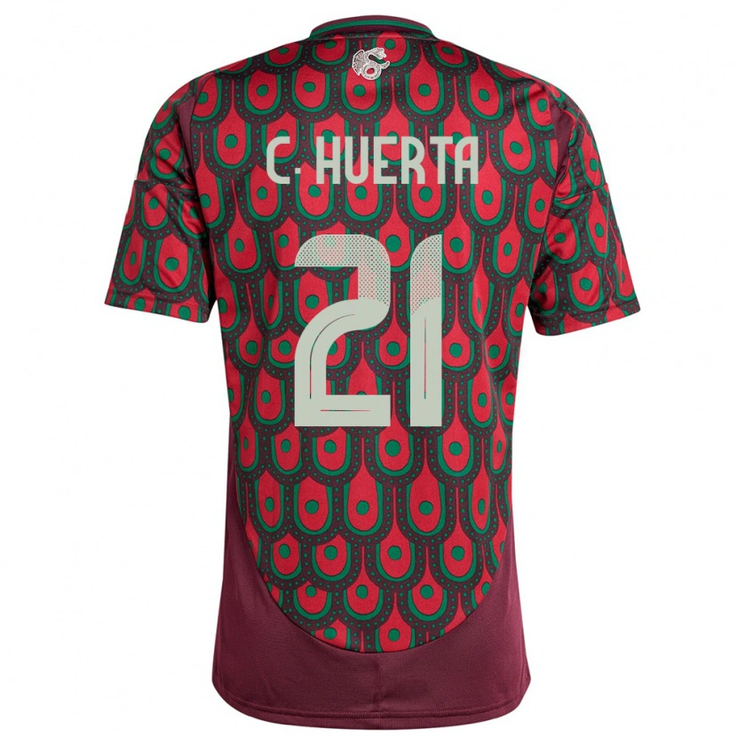 Danxen Herren Mexiko César Huerta #21 Kastanienbraun Heimtrikot Trikot 24-26 T-Shirt Schweiz