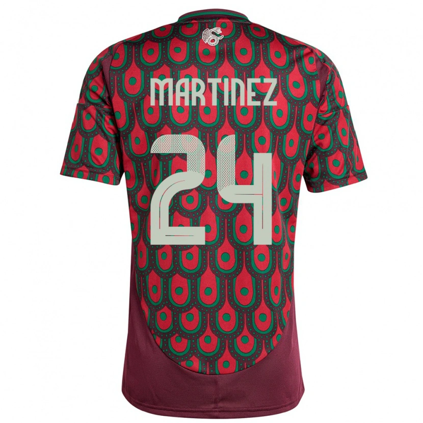 Danxen Herren Mexiko Guillermo Martínez #24 Kastanienbraun Heimtrikot Trikot 24-26 T-Shirt Schweiz