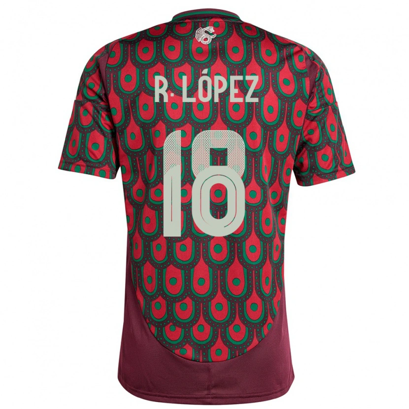 Danxen Herren Mexiko Rodrigo López #18 Kastanienbraun Heimtrikot Trikot 24-26 T-Shirt Schweiz