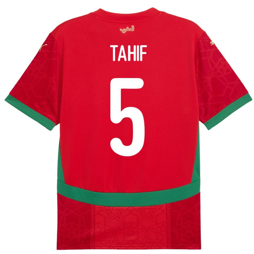 Danxen Herren Marokko Adil Tahif #5 Rot Heimtrikot Trikot 24-26 T-Shirt Schweiz