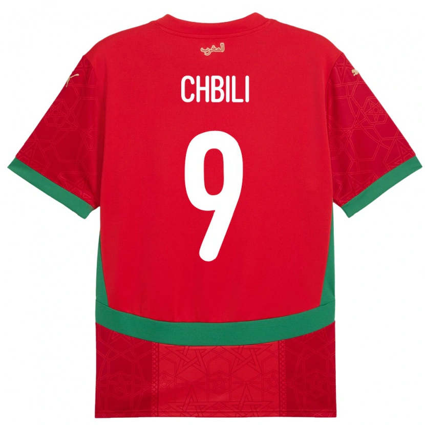 Danxen Herren Marokko Ismail Chbili #9 Rot Heimtrikot Trikot 24-26 T-Shirt Schweiz