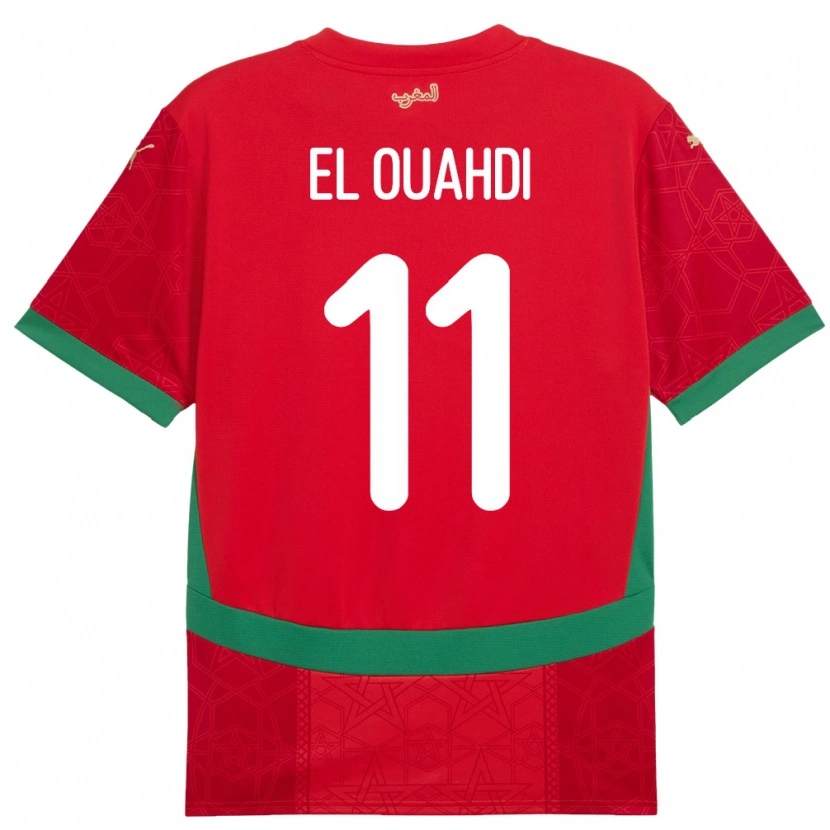Danxen Herren Marokko Zakaria El Ouahdi #11 Rot Heimtrikot Trikot 24-26 T-Shirt Schweiz