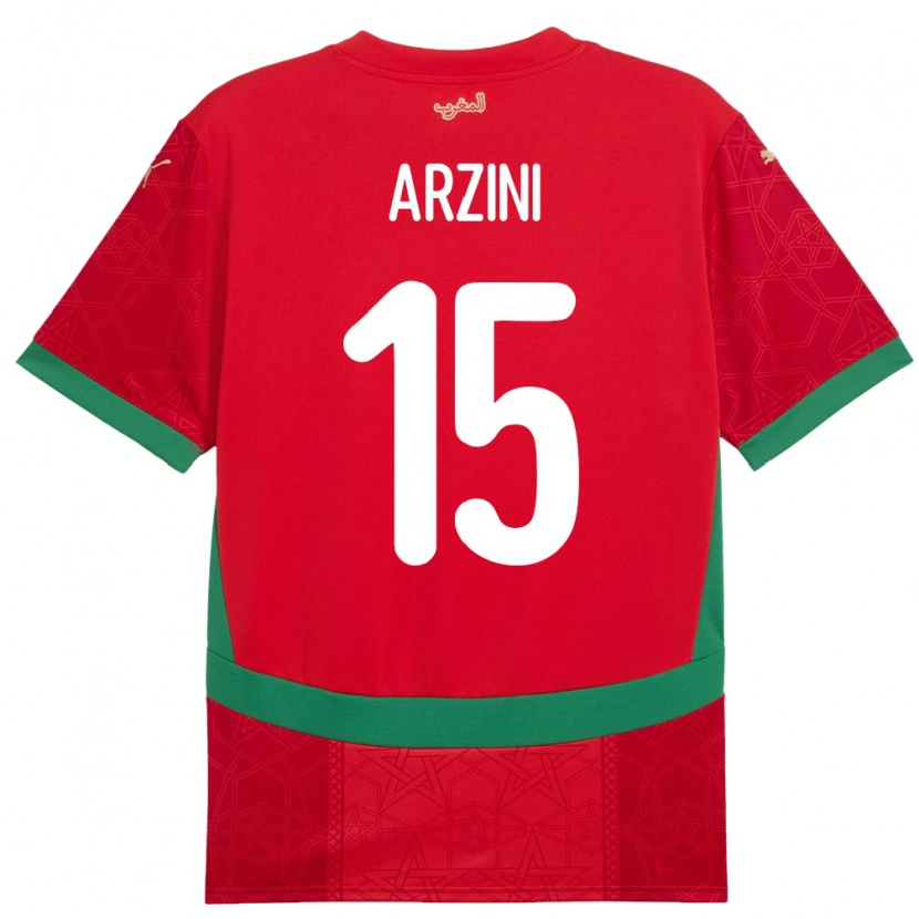 Danxen Herren Marokko Ilyas Arzini #15 Rot Heimtrikot Trikot 24-26 T-Shirt Schweiz