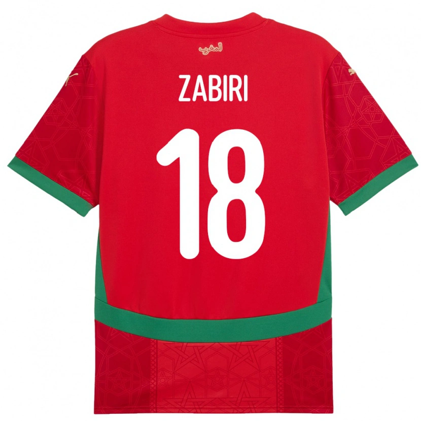 Danxen Herren Marokko Yassir Zabiri #18 Rot Heimtrikot Trikot 24-26 T-Shirt Schweiz