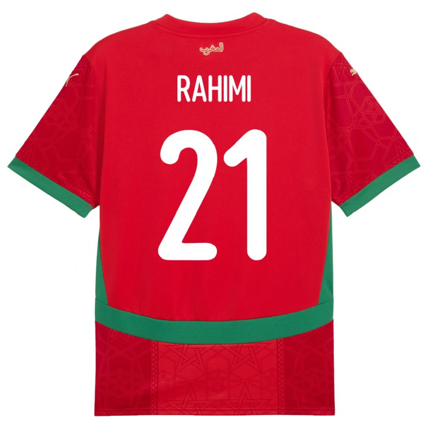 Danxen Herren Marokko Houssine Rahimi #21 Rot Heimtrikot Trikot 24-26 T-Shirt Schweiz