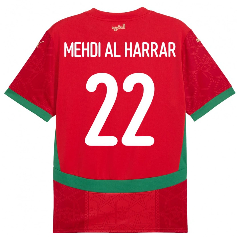 Danxen Herren Marokko El Mehdi Al Harrar #22 Rot Heimtrikot Trikot 24-26 T-Shirt Schweiz