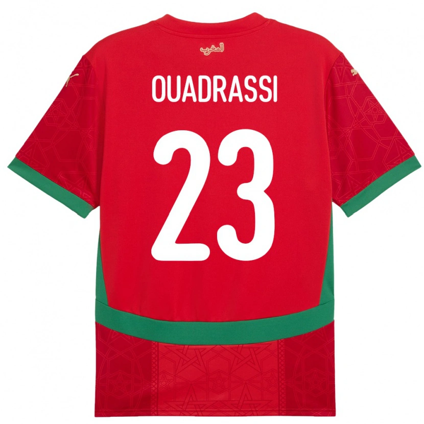Danxen Herren Marokko Dalil Ouadrassi #23 Rot Heimtrikot Trikot 24-26 T-Shirt Schweiz