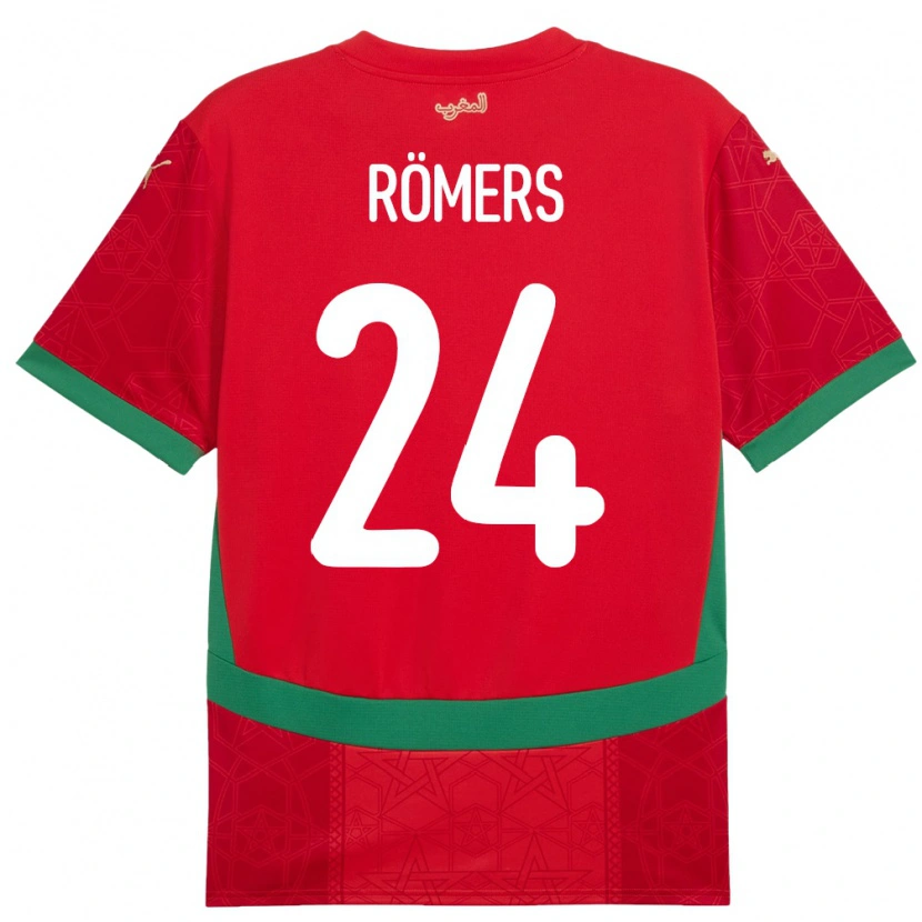 Danxen Herren Marokko Arian Römers #24 Rot Heimtrikot Trikot 24-26 T-Shirt Schweiz