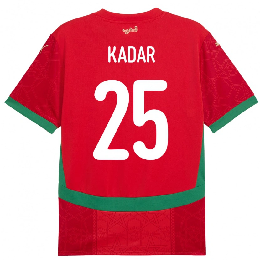 Danxen Herren Marokko Nawfel-Abdelkader Kadar #25 Rot Heimtrikot Trikot 24-26 T-Shirt Schweiz