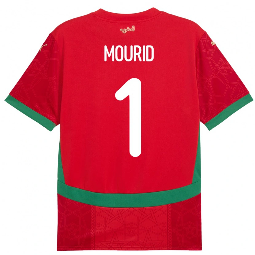 Danxen Herren Marokko Taha Mourid #1 Rot Heimtrikot Trikot 24-26 T-Shirt Schweiz