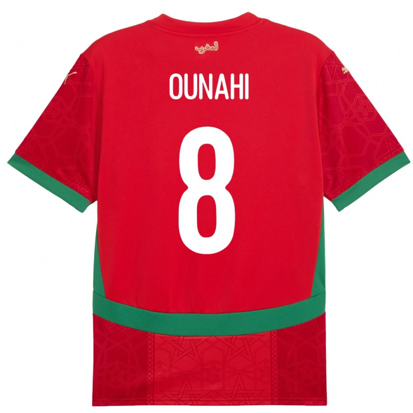 Danxen Herren Marokko Azzeddine Ounahi #8 Rot Heimtrikot Trikot 24-26 T-Shirt Schweiz