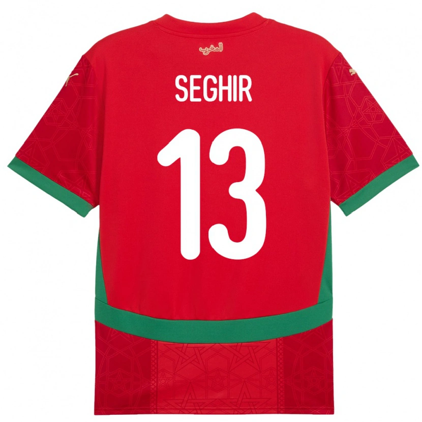 Danxen Herren Marokko Sabah Seghir #13 Rot Heimtrikot Trikot 24-26 T-Shirt Schweiz