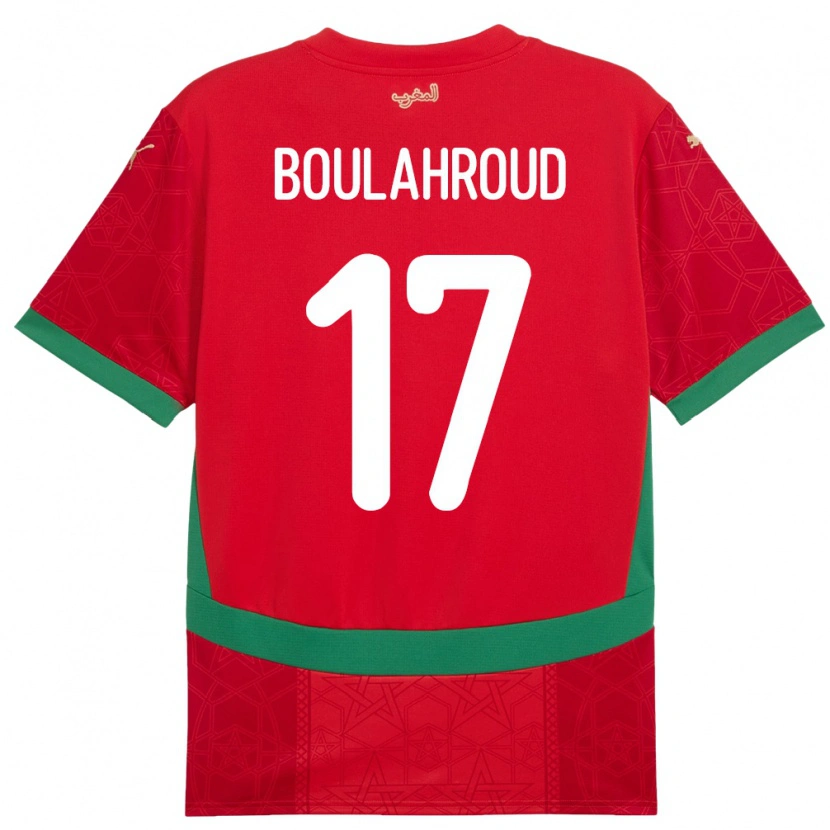 Danxen Herren Marokko Charaf Eddine Boulahroud #17 Rot Heimtrikot Trikot 24-26 T-Shirt Schweiz