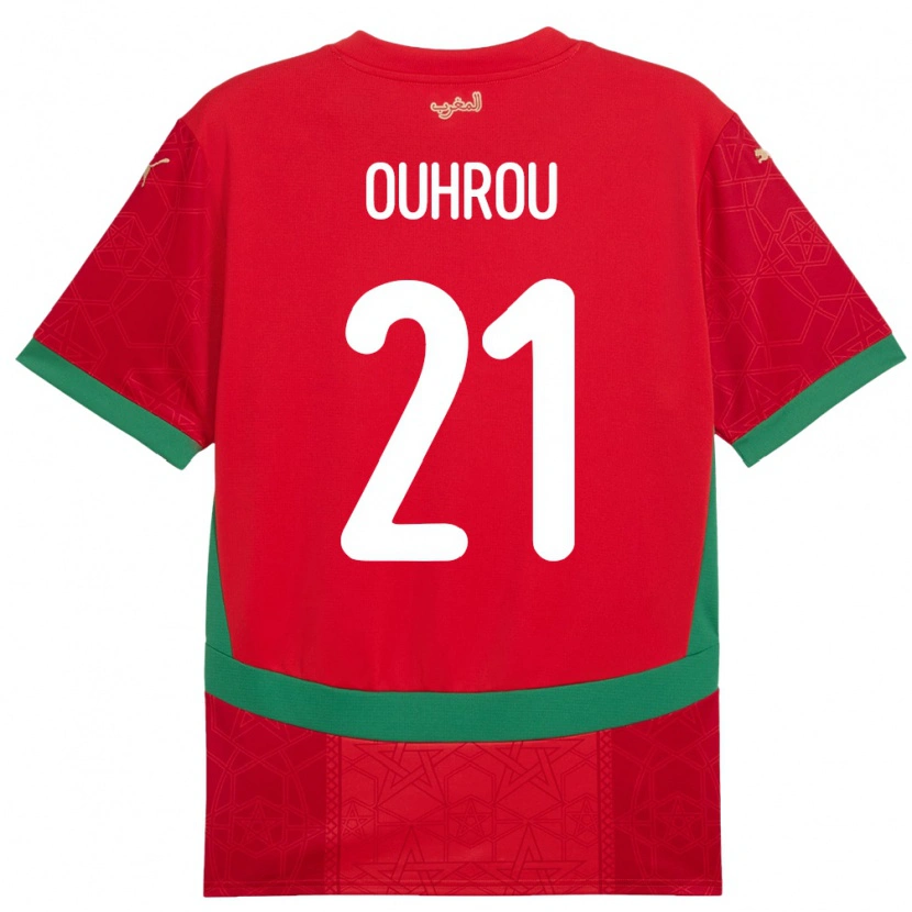 Danxen Herren Marokko Marouane Ouhrou #21 Rot Heimtrikot Trikot 24-26 T-Shirt Schweiz