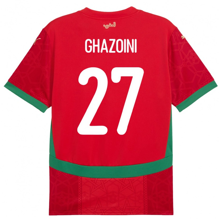 Danxen Herren Marokko Amine Ghazoini #27 Rot Heimtrikot Trikot 24-26 T-Shirt Schweiz