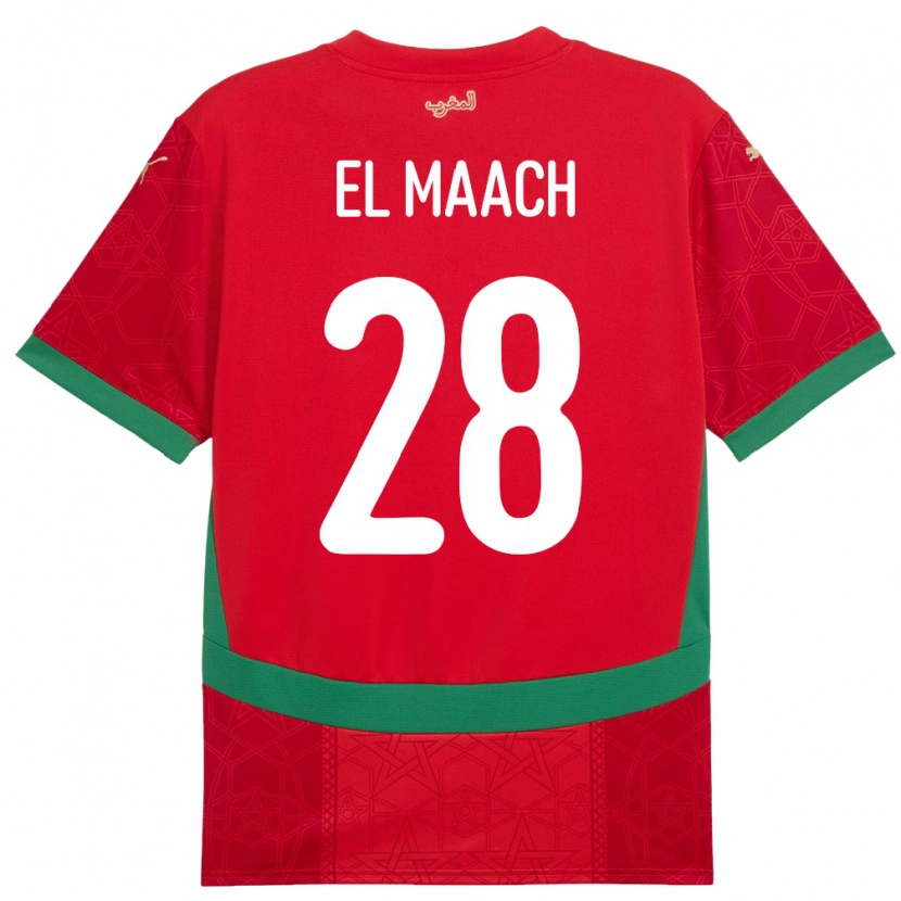Danxen Herren Marokko Fouad El Maach #28 Rot Heimtrikot Trikot 24-26 T-Shirt Schweiz