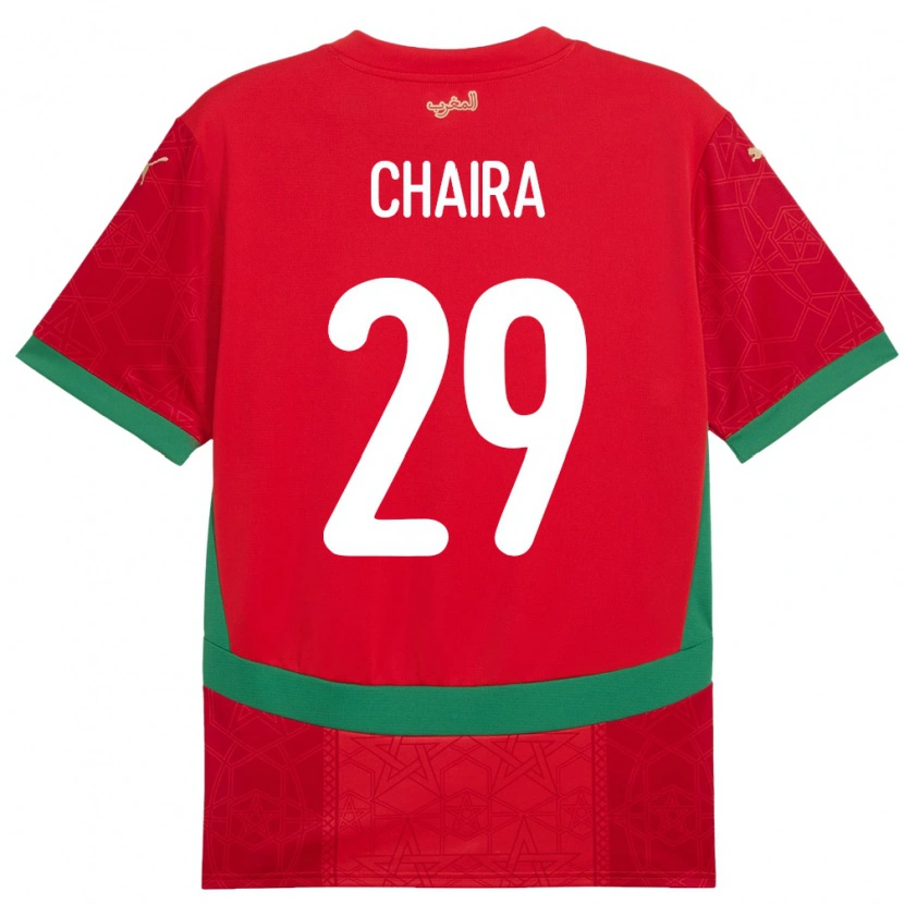 Danxen Herren Marokko Ilyas Chaira #29 Rot Heimtrikot Trikot 24-26 T-Shirt Schweiz