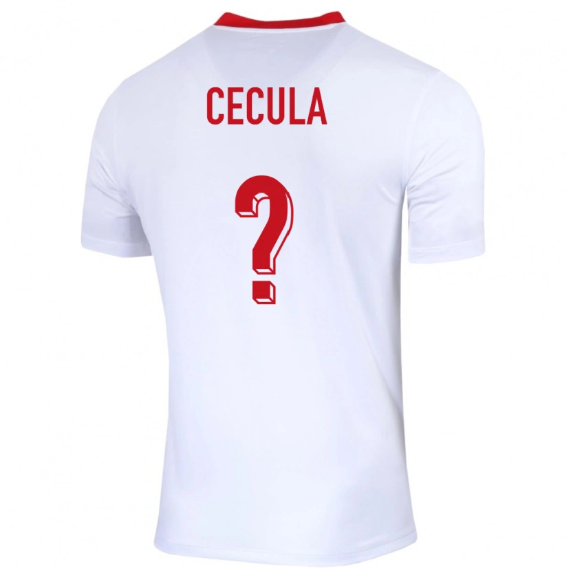 Danxen Herren Polen Kacper Cecula #0 Weiß Heimtrikot Trikot 24-26 T-Shirt Schweiz