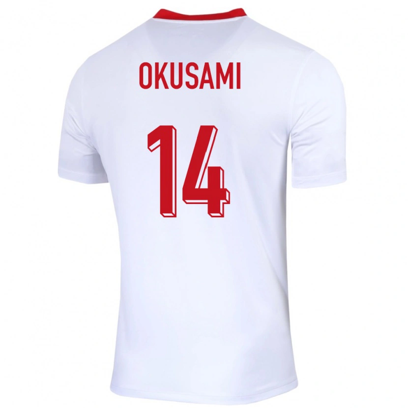 Danxen Herren Polen Jakub Okusami #14 Weiß Heimtrikot Trikot 24-26 T-Shirt Schweiz